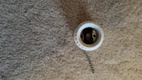 1020-S CIRCLE F Porcelain Lamp Holder Chain Sign Socket