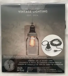 889092079398 CLEVELAND LIGHTING Mason Jar Pendant Lamp Light #3