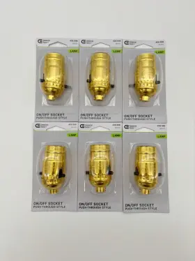 406698 COMMERCIAL ELECTRIC Pack Push Lamp Sockets Base Repair
