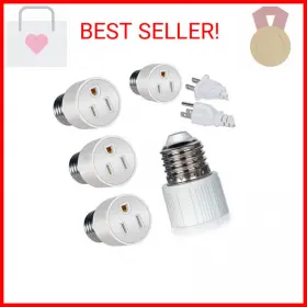 821906498865 COMYAN Pack Light Bulb Socket Adapter Prong Plug