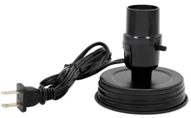 M974K-W CREATIVE HOBBIES Mason Jar Lamp Base Socket Kit
