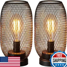 B09MVMDZ8D DECORKEY Set Battery Lamp Led Table Lantern Cage