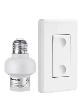 611901252452 DEWENWILS Remote Control Light Bulb Socket Wall