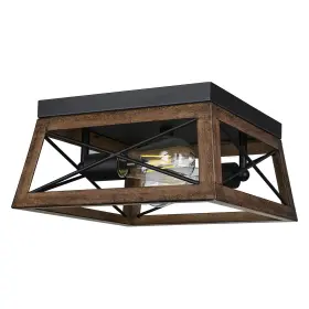 B092HTC4P5 DEWENWILS Farmhouse Flush Mount Ceiling Light Wood