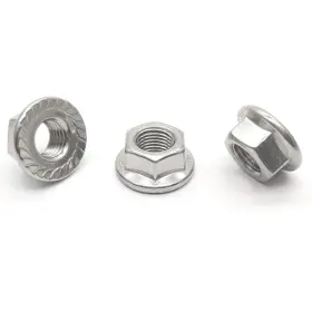FW12000001 DGZ STORE Steel Thread Flange Hex Nuts Lock