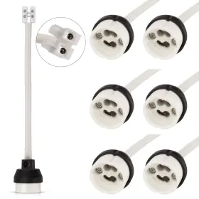 US-BASE-GU10-15CM-BLK-6P DICUNO Ceramic Socket Lamp Holder