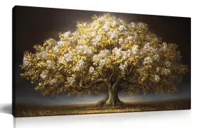 747558671213 DNIEOTU Tree Wall Art Living Flower Canvas Wal