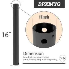 CFADRM1L16B DPXMYG Ceiling Fan Downrod Extension Cord #2