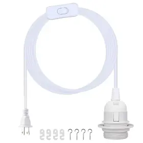 Gdjhfyuwewe DXMKOP Plug Pendant Light Cord Lamp Socket Kit