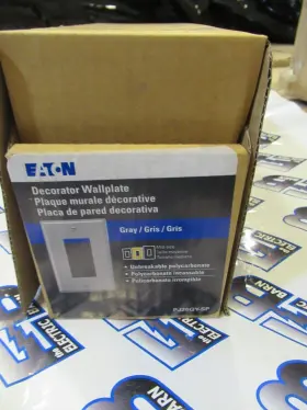 PJ26GY-SP EATON Box Gang Decora Midsize Wall Plate