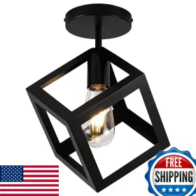 B0DF7KZCSH EDZEMUWA Flush Mount Ceiling Light Fixture Frame