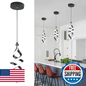 B0DZ2C7S7J EIDISUNY Led Pendant Light Fixture Spiral Lamp