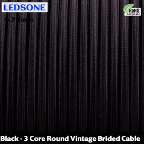 LNV3CBCL ELECTRICALSONE Braided Fabric Round Cable Coloured