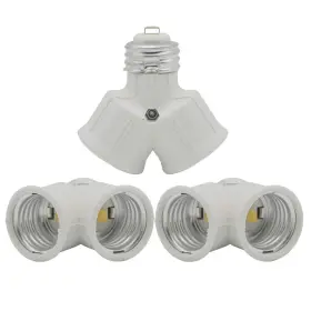 600748276882 EMNOOTI Twin Light Bulb Adapter Screw Socket