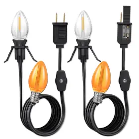 VG112 EMNOOTI Clip Light Cord Bulb Candelabra Base Socket