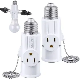 ENHON-SOCKETS-101 ENHON Prong Light Socket Plug Adapter Heat
