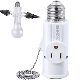 SO-ENHON-0533 ENHON Prong Light Socket Plug Adapter Heat