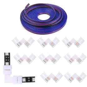 721618829905 ENQIMAOYI Led Strip Connector Ltype Extension