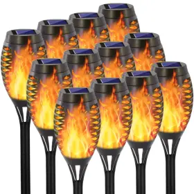 B09TVHVY3K EOYIZW Pack Solar Torch Light Flickering Flame