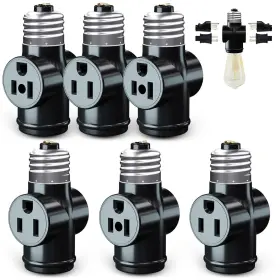 614167645433 ERQILUJI Pack Light Socket Plug Adapter Outlet