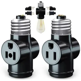 TE26A3PB2P ERQILUJI Pack Light Socket Plug Adapter Outle
