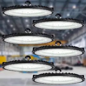 Evbforu B0chf16qt3 6 Pack Led High Bay Light 200w 6500k Ufo Shop Lights 22000