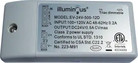 EV-24V-500-12D EVERSALE Dimmable Cv Led Driver Transformer