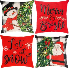 717121906851 EZIYIN Christmas Pillow Covers Set Decorations