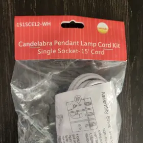 OUT11UL1SC-WH FANTADO Candelabra Pendant Lamp Cord Single Kit #2
