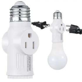 DC-FEEKOON-11 FEEKOON Prong Light Socket Adapter Bulb Outlet