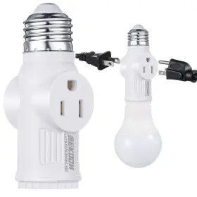 FEEKOON-BULB-0080 FEEKOON Prong Light Socket Adapter Outlet