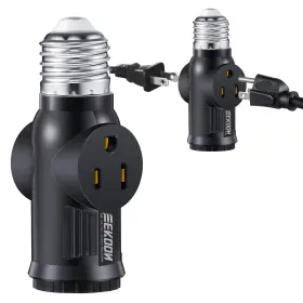 FEEKOON-SPLITTER-0079 FEEKOON Prong Light Socket Adapter Bulb