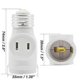 600748277186 FINELUX LIGHTING CO Outlet Light Socket Adapter #2