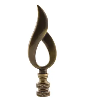 B266A FINIAL SHOWCASE Antique Flame Wish Lamp Antiqued Base