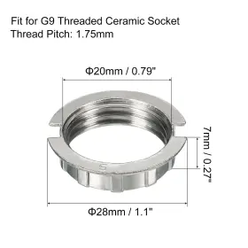 617662765200 FIPUX Pack Light Socket Lamp Shade Holder Ring #2