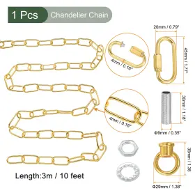 786527331741 FIPUX Lighting Chain Link Chandelier Fixture #2