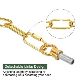 786527331741 FIPUX Lighting Chain Link Chandelier Fixture #3
