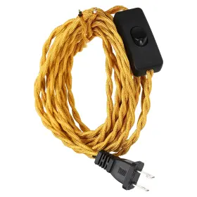 609044735468 FIXINAIRP Covered Lamp Cord Golden Electrical