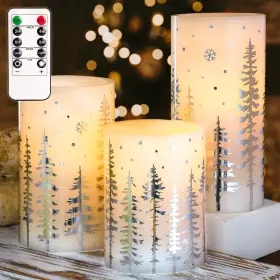 C351 FLAVCHARM Christmas Flameless Candles Battery Stamping