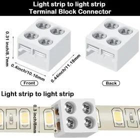 313046715709 FLUTESAN Pack Solderless Led Tape Light Screw #2