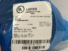 C48-UNV-BK-18FD FOCAL POINT Ceiling Hang Kit