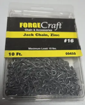 09450 FORGE CRAFT Jack Chain Zinc Maximum