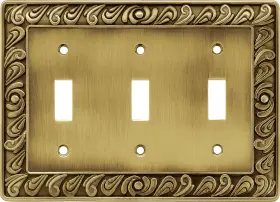 64055 FRANKLIN BRASS Triple Wall Plate