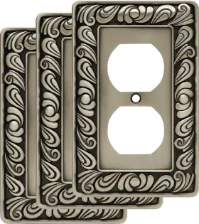 W10110V-R FRANKLIN BRASS Single Duplex Outlet Wall Plate