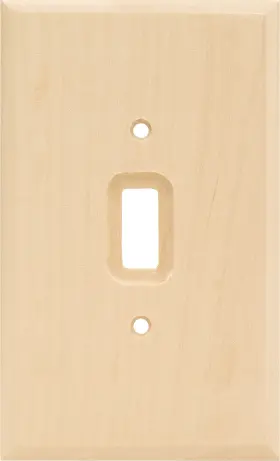 W10393V-UN-C FRANKLIN BRASS Wood Square Single Toggle Switch