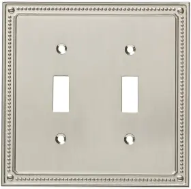 W35061-SN-C FRANKLIN BRASS Classic Beaded Double Toggle Wall