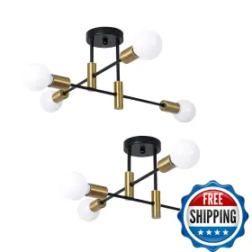 B0DZWS57WM GARWARM Pack Semi Flush Mount Sputnik Ceiling