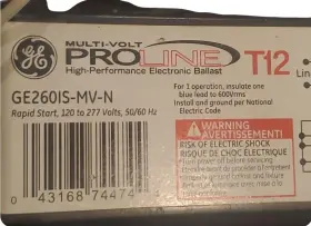 74474 GENERAL ELECTRIC LIGHTING Ballast #2