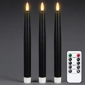 B0FLCR6XVJ GENSWIN Flameless Taper Candles Set Remote Led