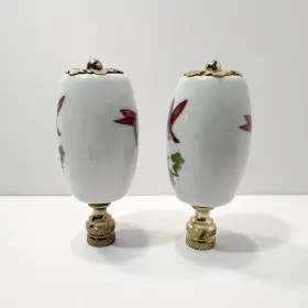 98C615 GIFTCO Ceramic Hummingbird Lamp Ornament Finial Topper #3